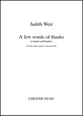 A Few Words of Thanks Flute, Oboe, Clarinet, Viola and Cello - Score/Parts cover